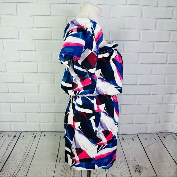NWT Shoedazzle Abstract Print Off Shoulder Romper - Medium - Picture 8 of 11